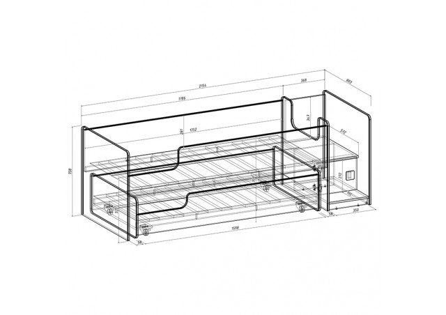 Детская выкатная кровать Легенда К302.41 в Троицке